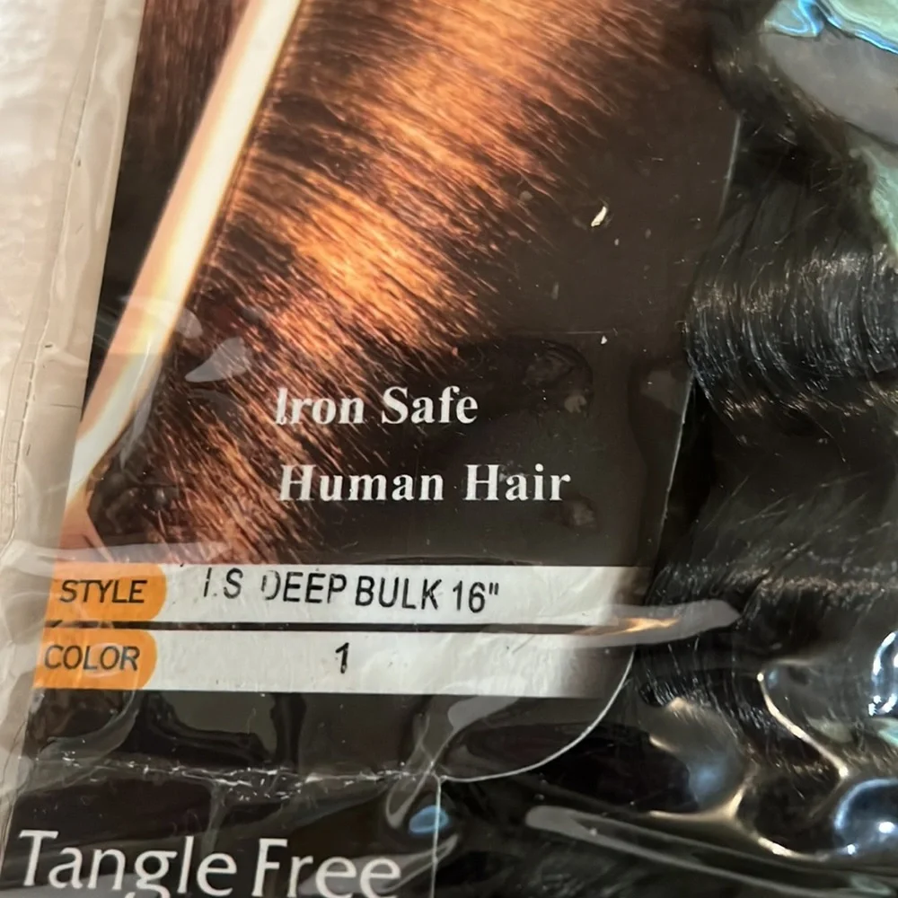 Supreme quality iron safe human hair, 2 packs, new in package‎